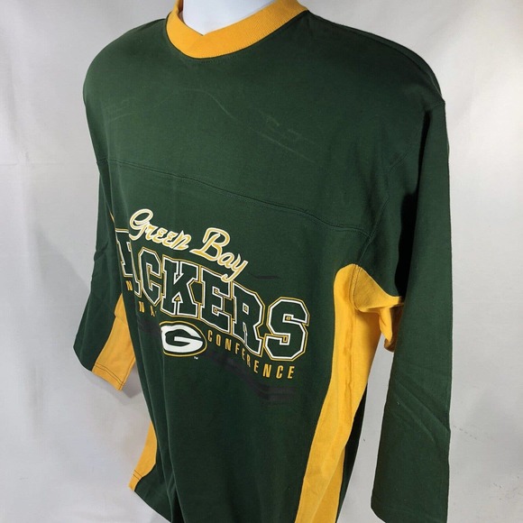 Vintage Deadstock NWT Green Bay Packers 3/4 Sleeve Shirt M Game Day 90s 1998 - Picture 7 of 12